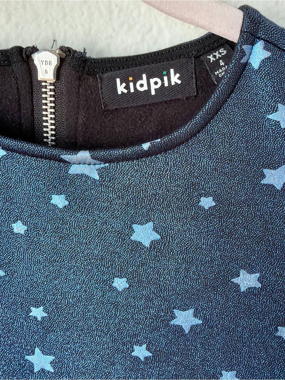 KIDPIK Girls Sleeveless Metallic Star Navy Mesh Galaxy Skater Dress Lot Blue 4 - Picture 5 of 9